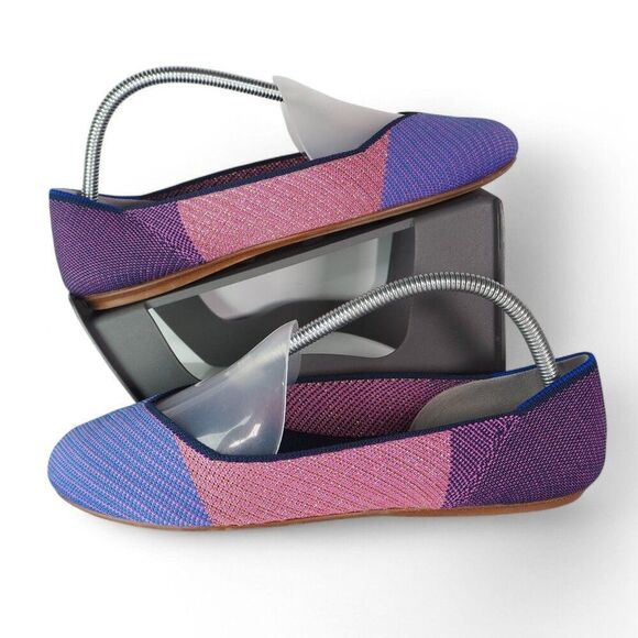 Rothy's The Flat Round Toe Ballet Flats "Metallic Lilac" Women's 9.5 - Picture 1 of 12